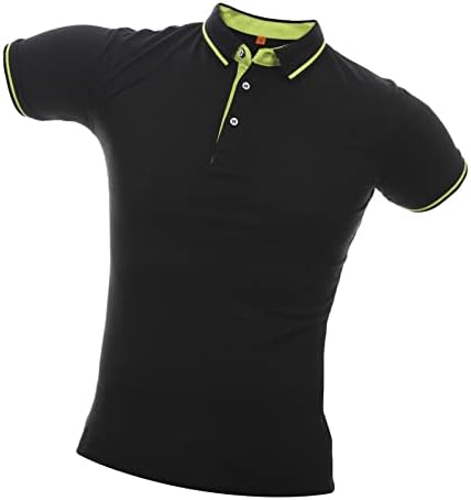 Camisa pólo esportiva ao ar livre masculino, camisetas de tênis sólidas de tênis sólido