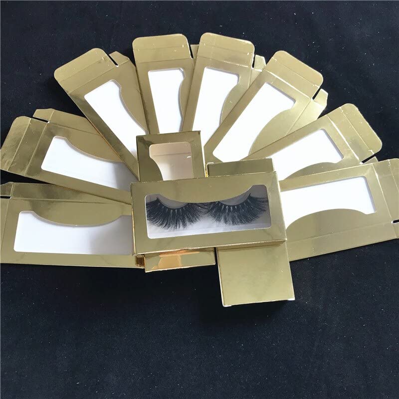 Caixa de embalagem de cílios falsos de papel 100pcs para caixas de lash de 25 mm Maquiagem de embalagem da caixa de embalagem