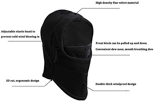 Máscara de esqui de Balaclava 2 PCs - Máscara de inverno ajustável mais quente à prova de vento para homens para homens