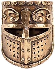 Paracord Bead Knight Templar Helmet Warrior - Paracord cordão de faca de bronzeado em bronze