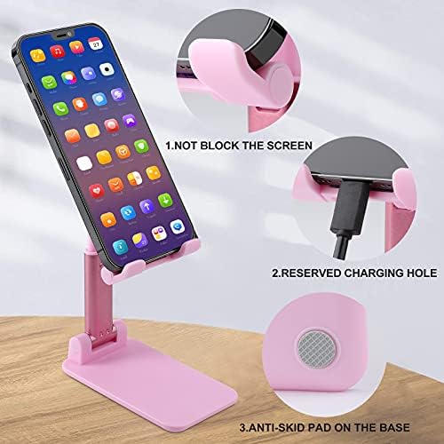 French Bulldog Yoga Cell Phone Stand dobrável Ajuste ajustável para o celular compatível com comprimidos para switch iPhone