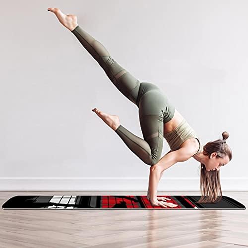 Yoga Mat Dojo Pattern Eco Friendly Non Slip Fitness Exerche Tapete para Pilates e exercícios de piso