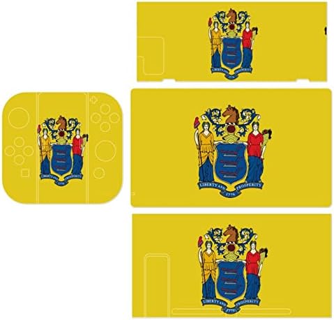Adesivos de decalques de bandeira estadual de Nova Jersey cobrem placa face protetora da pele para nintendo switch