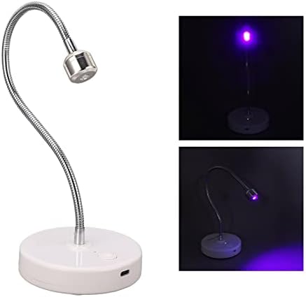 Lâmpada de unhas LAJS, lâmpada de unha LED USB 3W UV para pregos de gel, 360 ° Rotatable Gobeneck Gel Unhel Light Secer Polo