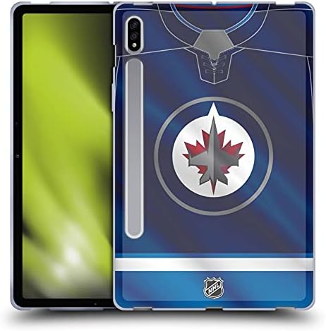 Projetos de capa principal licenciados oficialmente NHL Jersey Winnipeg Jets Soft Gel Case compatível com Samsung Galaxy Tab S7