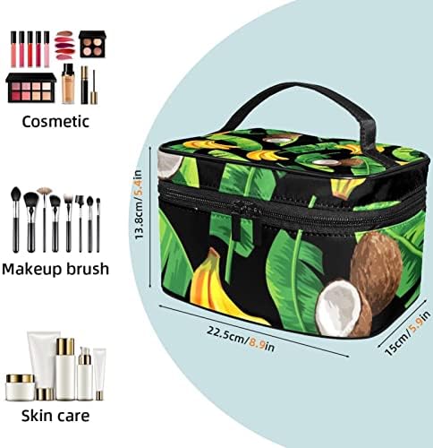 Bolsa de maquiagem de viagem, bolsa de cosmética Caso de organizador, para mulheres de berbenete acessórios, pincéis, banana