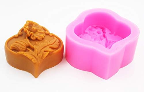 Flores moldes de sabão molde de sabão de silicone 3D Molfo artesanal por Longzang S520