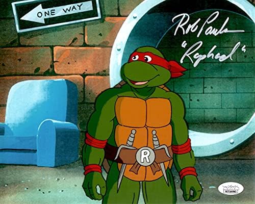 Rob Paulsen assinou inscrito 8x10 foto Raphael JSA Teenage Mutant Ninja Turtles