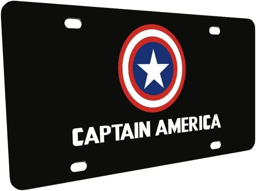 Black Metal Fit Capitão America Placa de placa, Hero Tag Plate, a primeira escolha dos fãs de heróis