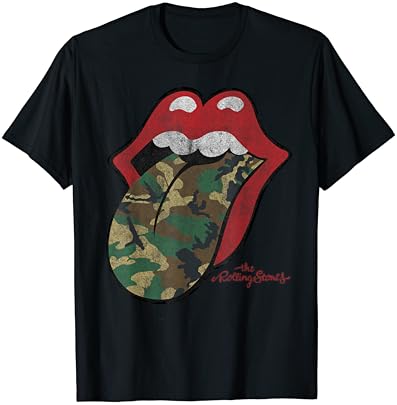 T-shirt oficial Rolling Stones T-shirt com língua angustiada