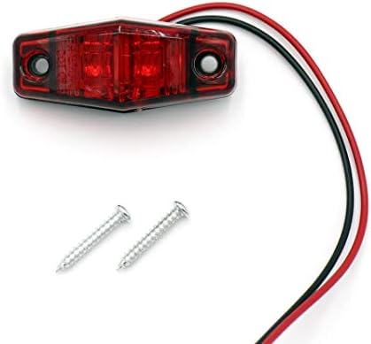 TMH 10 PCs 2,5 polegadas 5 âmbar + 5 Red Super Fluxo Marcador lateral LED Luz de pára -choque 12V DC Universal for Trucks RV