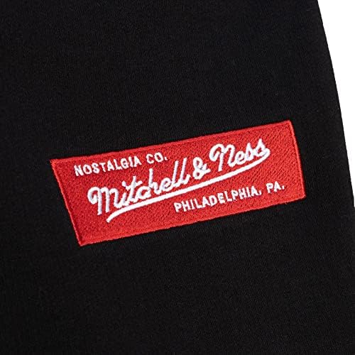 Mitchell & Ness Logo da caixa adulta Logo com bolsos, calças de moletom atléticas para estilo casual ou exercícios