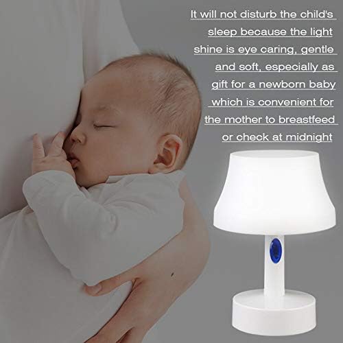Zeefo LED Night Light, portátil Lâmpadas de berçário de design simples, lâmpada de mesa diminuída da bateria de controle