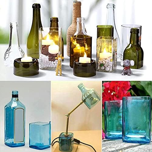 Cortador de garrafas de vidro tzutogether, máquina de corte de garrafa elétrica, kit de cortador de garrafas de vidro para várias garrafas