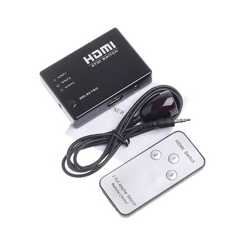 Kingzer 3 em 1 comutador HDMI 1080p w/ ir controle remoto para hdtv blueray ps3 dvd