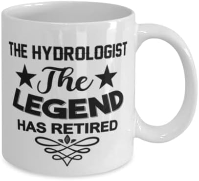 Caneca de hidrologista, a lenda se aposentou, idéias de presentes exclusivas para o hidrologista, copo de chá de caneca de