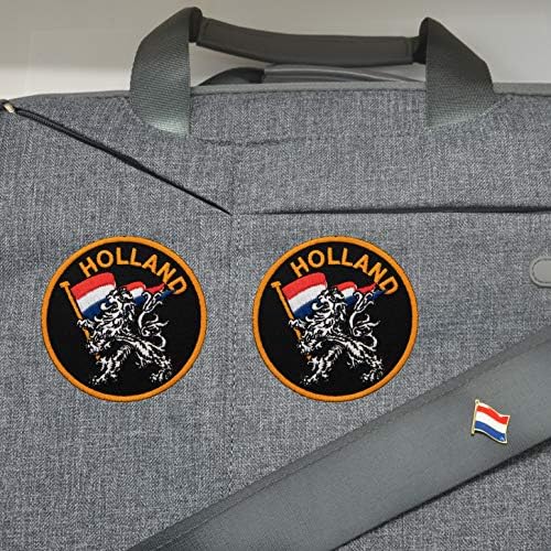A -One - a bandeira da Holanda com Lion Patch 2 PCs + Nerderland Flag Pinbadge 1 PC, CLIMEIDO CIRMO