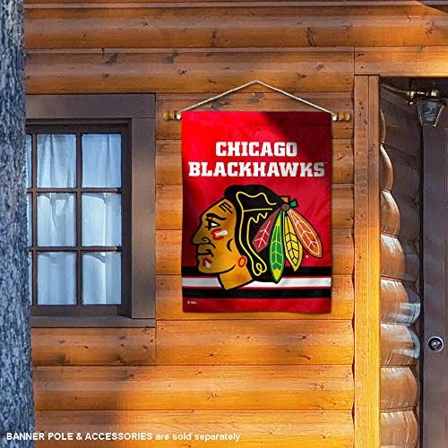 Chicago Blackhawks Red Two -lateral House Flag