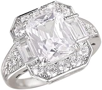 Anéis de cristal Tamanho 8 Engajamento Jóias de diamante feminino Anéis de zircão anéis de diamante anéis de casamento anéis de casamento