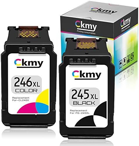 CKMY Remanufedused 245xl 246xl Cartuction de tinta Substituição para Canon 245 246 PG-245XL CL-246XL Black Color Combo