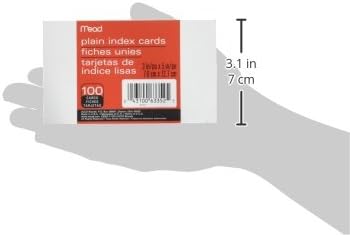 Compra em massa: cartões de índice de mead 3in. x 5in. 100/pkg branco liso 63352