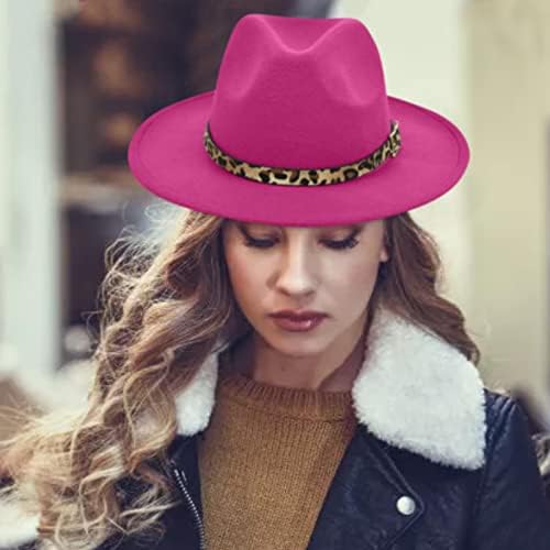 Fivela com o leopardo Panamá Belt Hat Hat Fedora Women Feminina Caps de Baseball Fratines Things