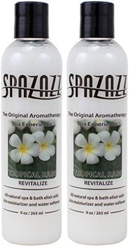 Spazazz SPZ-120 Original Elixir Bottle Spa e Bath Aromaterapy, Rain Tropical de 9 onças revitalize