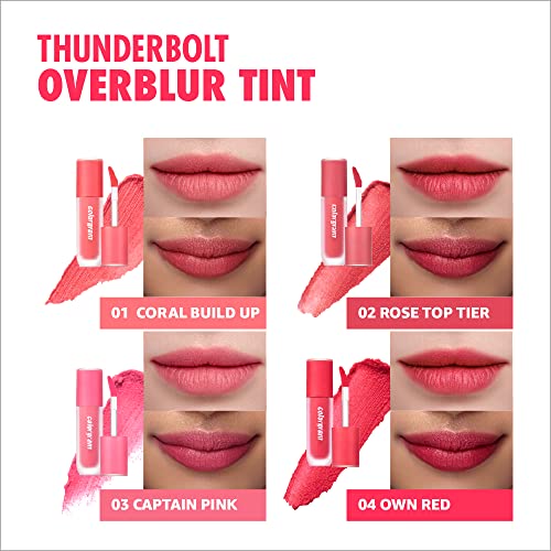 ColorGram Thunderbolt sobre Blur Tint 03 Capitão Pink | Manchas labiais hidratantes duradouras, hidratantes, facilmente edificáveis