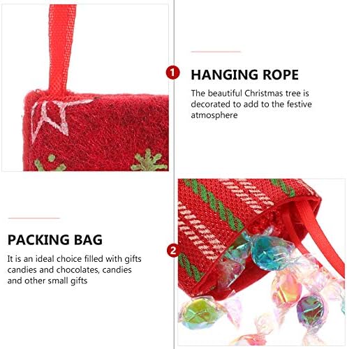 Cabilock 4pcs Christmas Stocking Candy Bag Cartoon Candy Storage Bag Home Pingnder