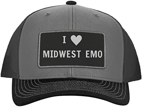 I Heart Love Midwest Emo - Chapéu de caminhão gravado em couro preto gravado