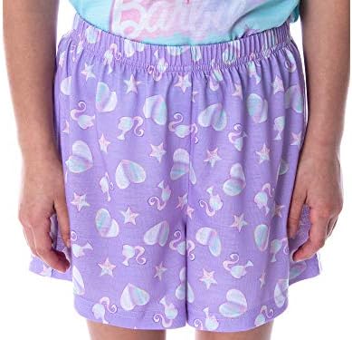 Intimo Barbie Little Girls 'Barbie Doll Unicorn Love Camisa e shorts 2 PC PAJAMA Conjunto