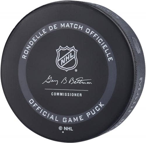 Casey Cizikas New York Islanders autografou 2021 Modelo Official Game Puck - Pucks autografados da NHL