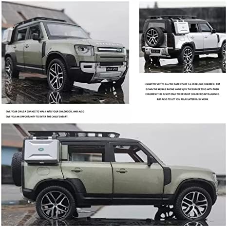 Modelo de carro em escala para Land Rover Defender SUV Alloy Car Modelo Diecast Off-Road Modelo de carro Presente