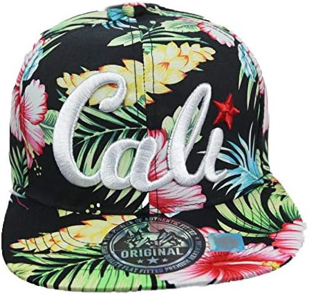 Cali beisebol bap snapback havaiano chapéu floral casual bill tropical