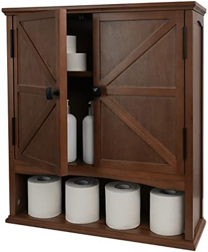 Armário de parede do banheiro consdan, armário de cozinha de madeira montado na parede, EUA cultivados com estrutura de madeira