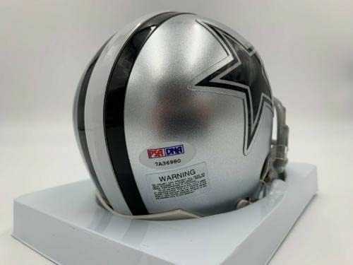 Jay Novacek assinou/autografou Dallas Cowboys Riddell Mini Capacete - PSA - Mini capacetes autografados da NFL
