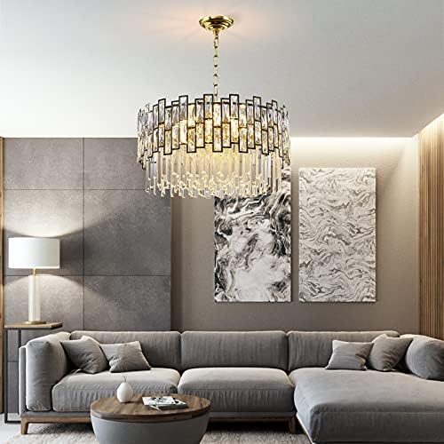 Lustre de cristal moderno Wabon, luxo de 11 luzes de 11 luzes de teto de teto pendente lustre contemporâneo lustre de gotas