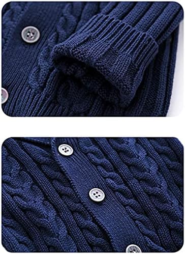 Baby meninos Cardigan Crochet Sweaters V-deco