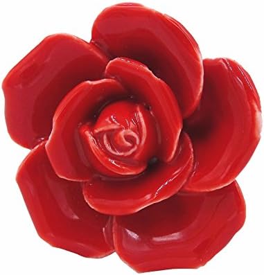 Tecrio 2pcs-pacote de cerâmica Cerâmica Clearest Floral Rose Closet Kitchen Plupboard Mutões Deawer Handle Decor Pulls