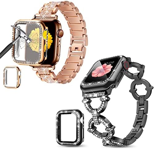 Mesime Compatível com Apple Watch Band com o caso 44mm para mulheres