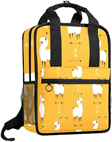 Tbouobt Travel Mackpack Laptop Laptop Casual Mochila Para Mulheres Homens, desenho animado Animado Animal Alpaca