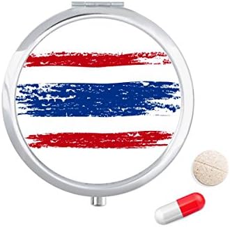 Desenho de aquarela Tailândia Ilustração da bandeira da caixa de comprimidos Caixa de armazenamento Medicine caixa de armazenamento
