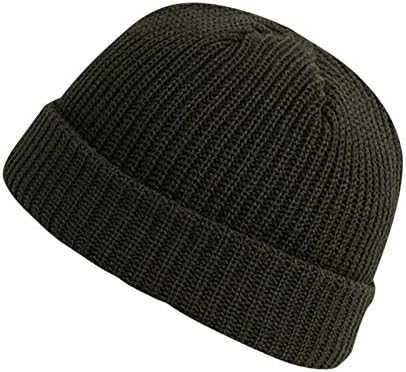 Womens Winter malha de chapéu de chapéu sólido casual quente unissex chapéu grosso cor de malha de inverno beisebol masculino