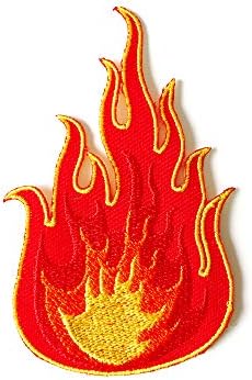 Th Red Flame Fire Burn Logo Biker Motorcycle Jacket Vest Costure em Ferro em Appliques Bordados Patch