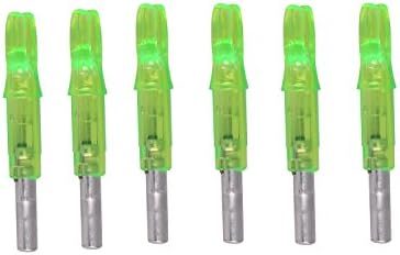Nocks iluminados de luz 3pcs-verdes insere nocks de plástico para a maioria dos eixos de flechas