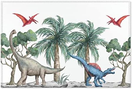 Berçário e tapete de área infantil, viveiro de dinossauros e decoração de quarto 36 × 24