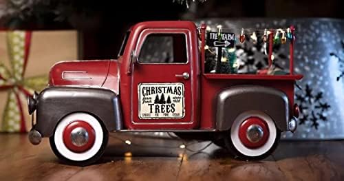Sams Holiday Truck Pré-iluminar o metal vintage, as luzes de decoração de caminhão de Natal mudam