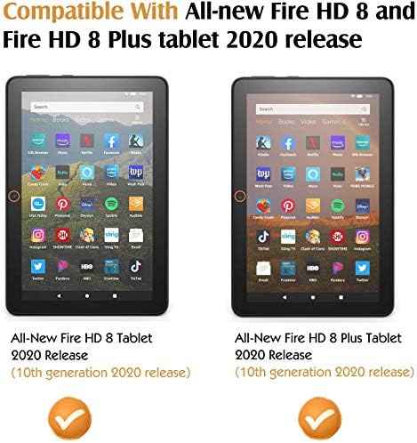 Caso TDA para o novo Kindle Fire HD 8 comprimido e fogo HD 8 Plus Tablet - Tampa leve de stand stand stand stand/sleep slow/capa