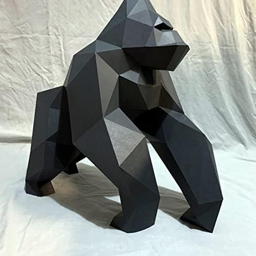 WLL-DP King Kong Diy Troféu Handmade Origami Puzzle 3D Paper Sculpture Art Paper Modelo