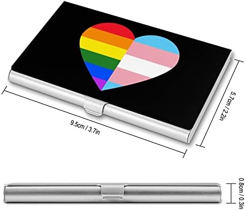 LGBT Rainbow Pride Flag Heart Business Cartter Slim Business Cartter Wallets Case de identificação de cartão de